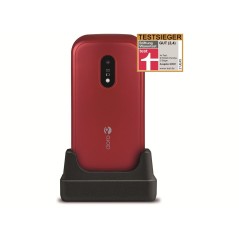 DORO 6040 Red - User-Friendly Mobile Phone with Big Buttons & Easy Navigation - Perfect for Seniors!
